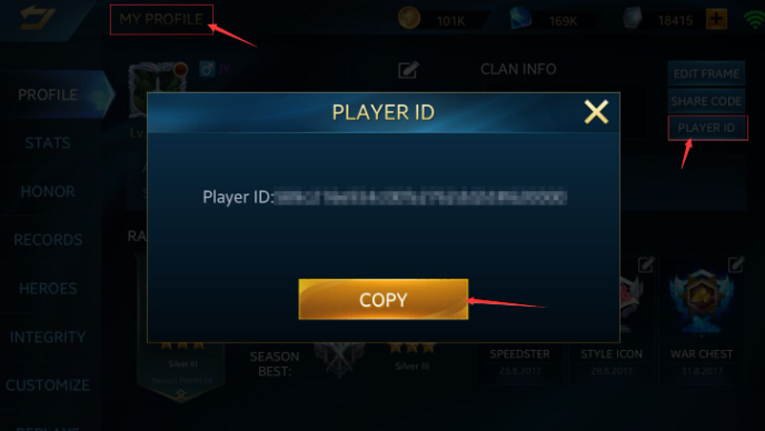 How to check Heroes Evolved ID