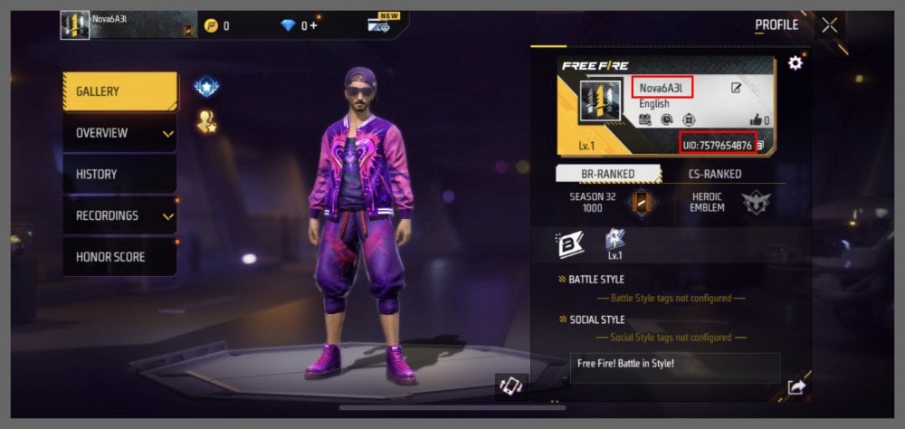 How to check Free Fire ID