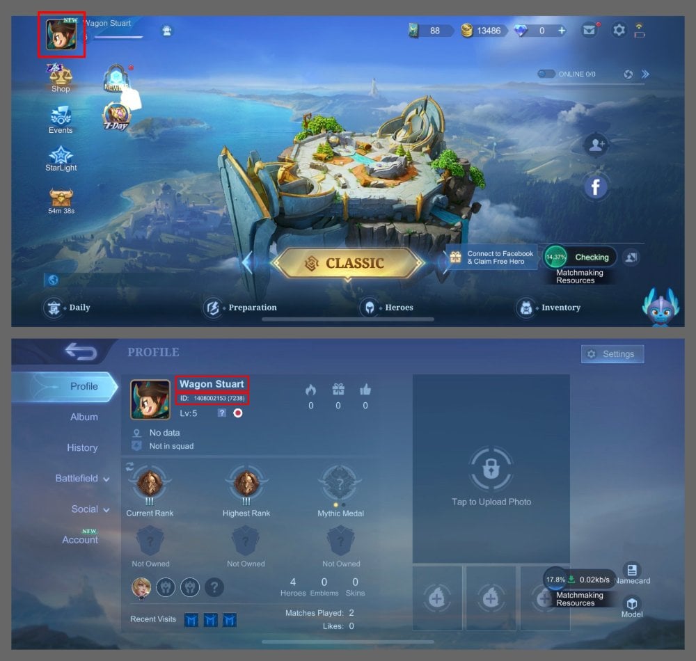 How to check Mobile Legends: Bang Bang ID