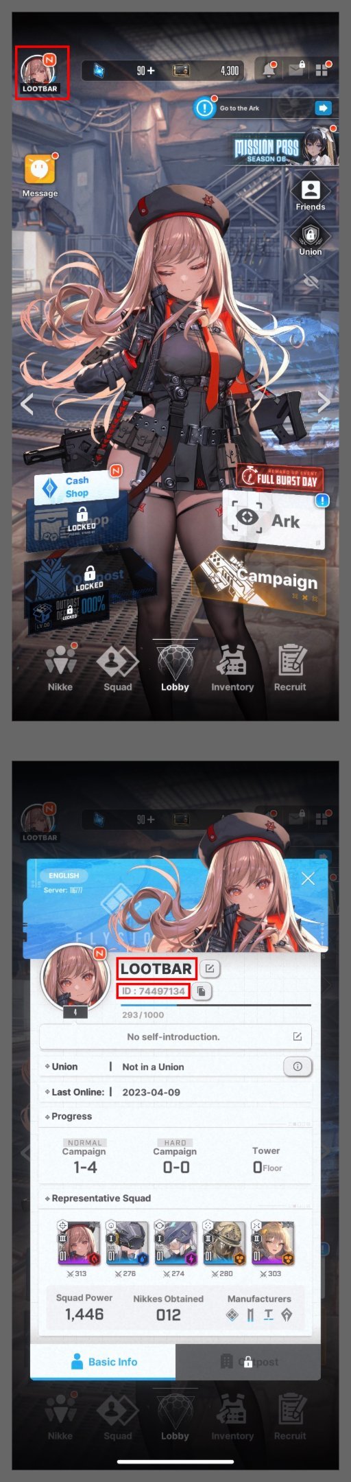Cara memeriksa ID Goddess of Victory: Nikke(HK/MO/TW)