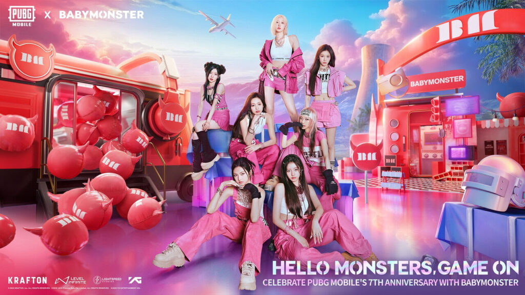 PUBG Mobile kündigt eine Partnerschaft mit der K-Pop-Gruppe BabyMonster für das 7. Jubiläumsfeier an