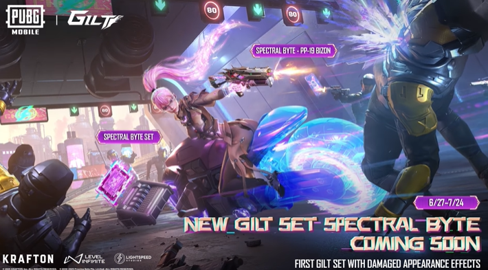 PUBG Mobile Gilt Set "Spectral Byte" Vydáno-Jak získat omezený čas pokožku