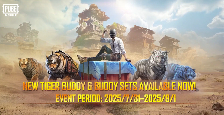PUBG Mobile New Tiger Buddy & 3 Buddy Set disponibles maintenant
