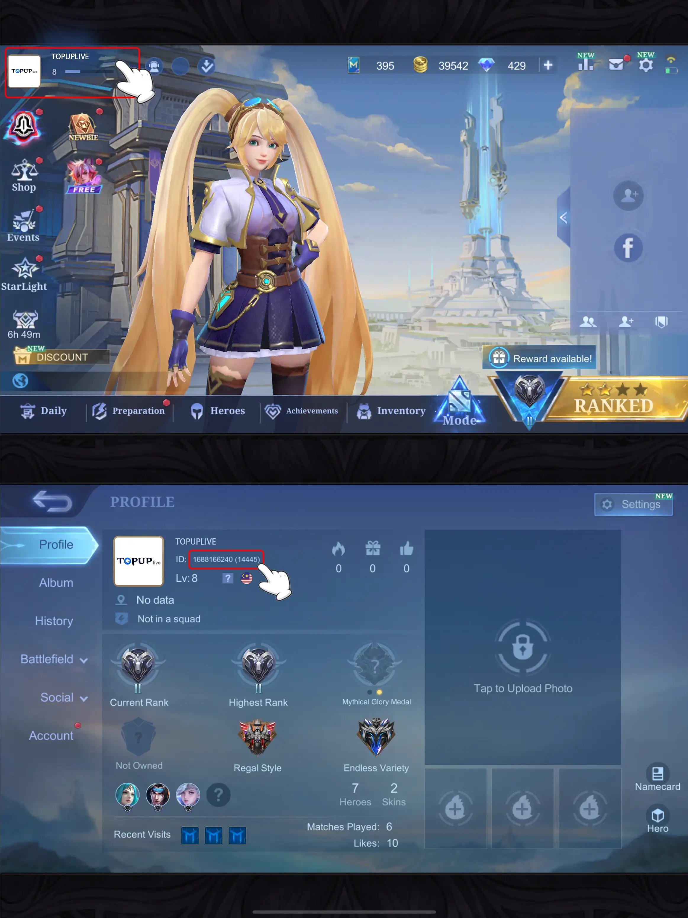 How to check Mobile Legends: Bang Bang ID