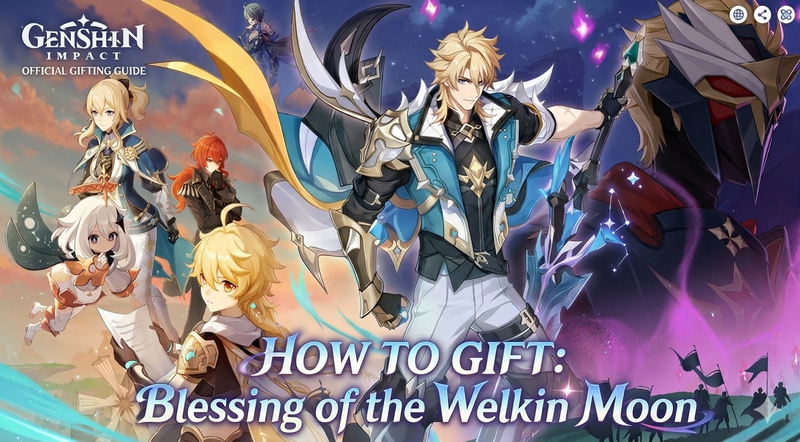 Blessing of the Welkin Moon Gifting Guide: How to Gift Welkin Moon in Genshin Impact