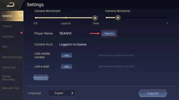 How to check Arena of Valor（Asia） ID