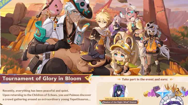 How to check Genshin Impact Tournament of Glory in Bloom Event Guide: Tips, Rewards, and Strategies ID