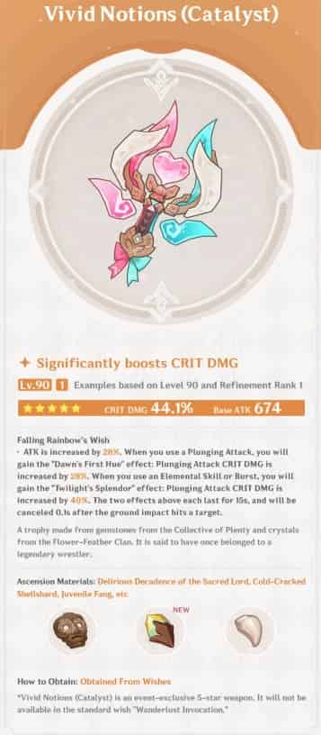 How to check Genshin Impact 5.5 New 5-Star Weapon Vivid Notions (Catalyst) Guide ID
