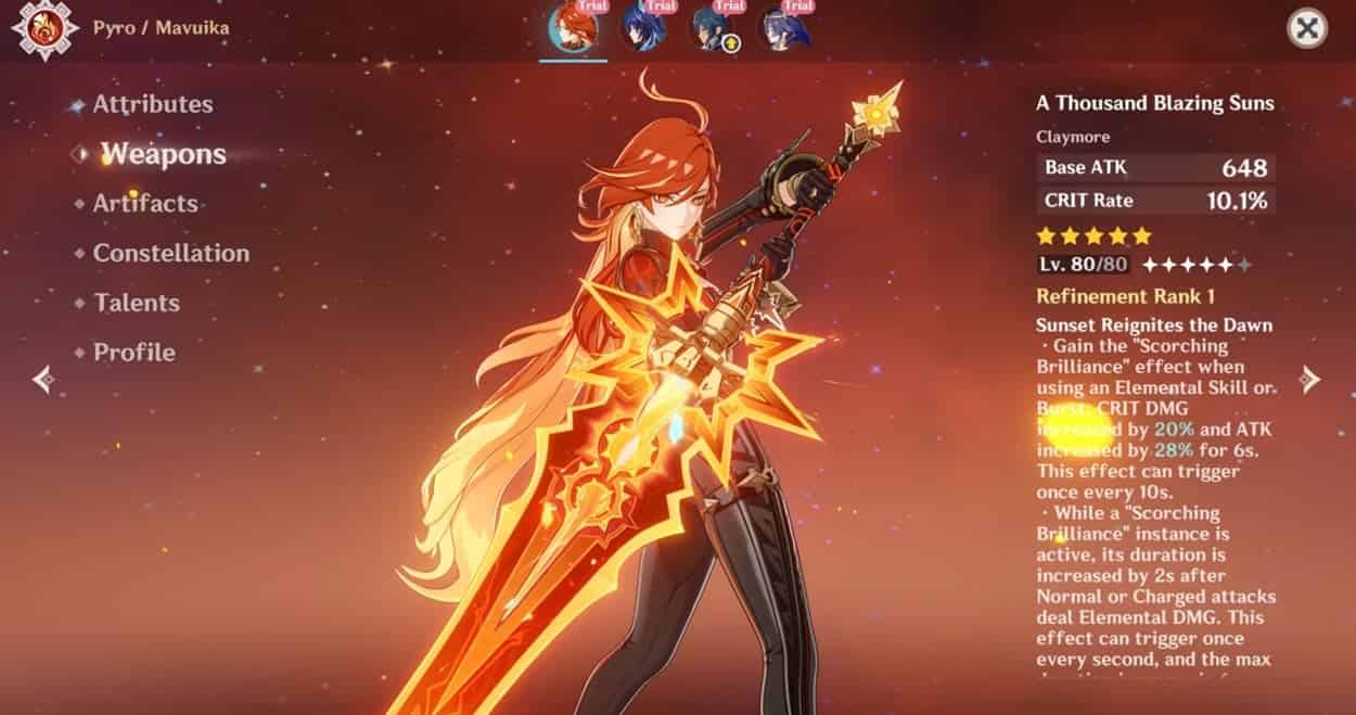 How to check Genshin Impact Guide to Mavuika Character - Best Build ID