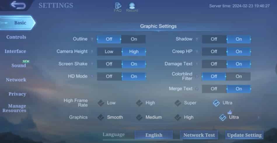 How to check How to change language in Mobile Legends: Bang Bang ID
