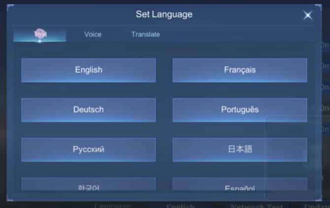 How to check How to change language in Mobile Legends: Bang Bang ID