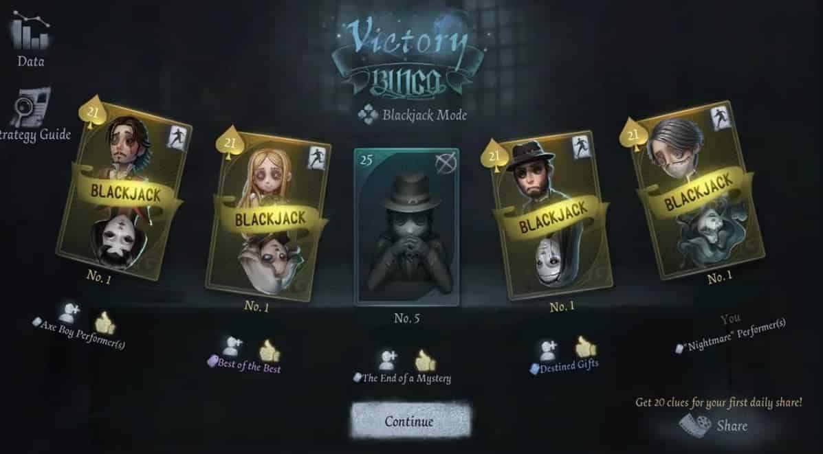 How to check Identity V Guide to Blackjack Game Mode ID