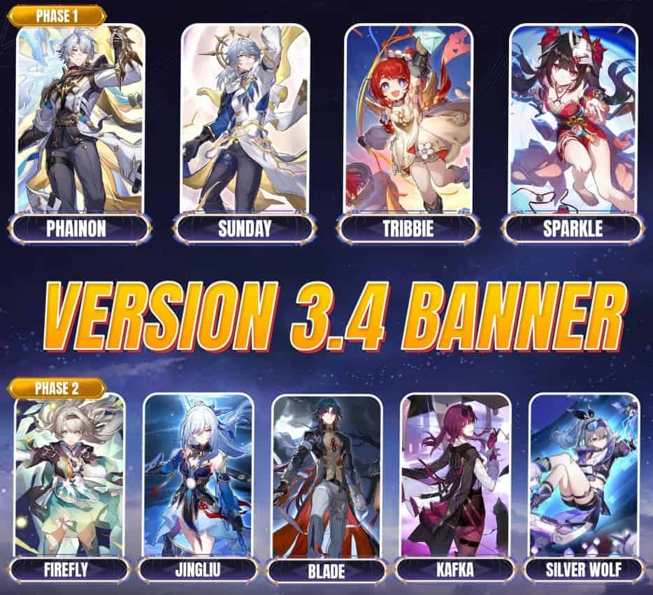 How to check Honkai: Star Rail Version 3.4 Banners Revealed: Phainon & Fate Collab with Saber & Archer ID