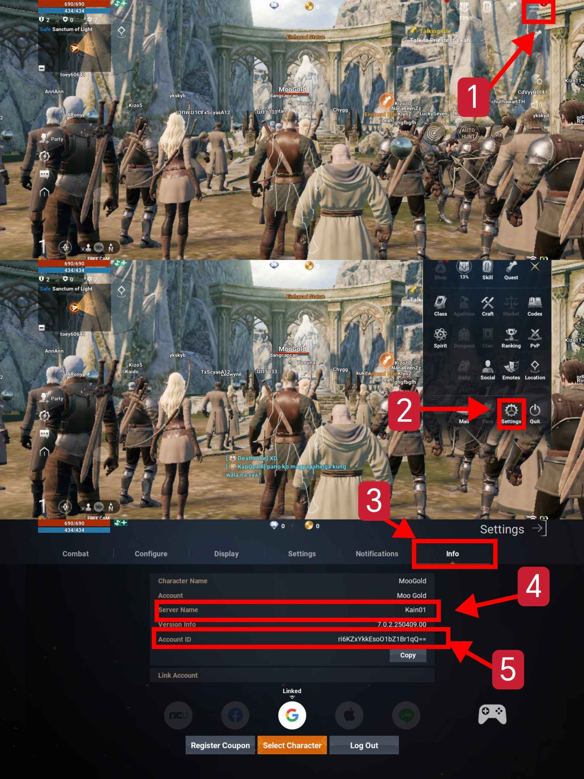 How to check Lineage2M ID