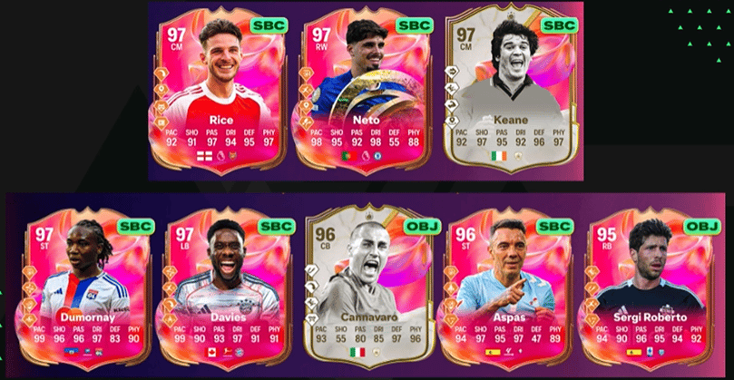 如何检查EA FC 25 斯塔姆97评分FUT英雄SBC!赖斯、内托&戴维斯&85×10组合包!ID