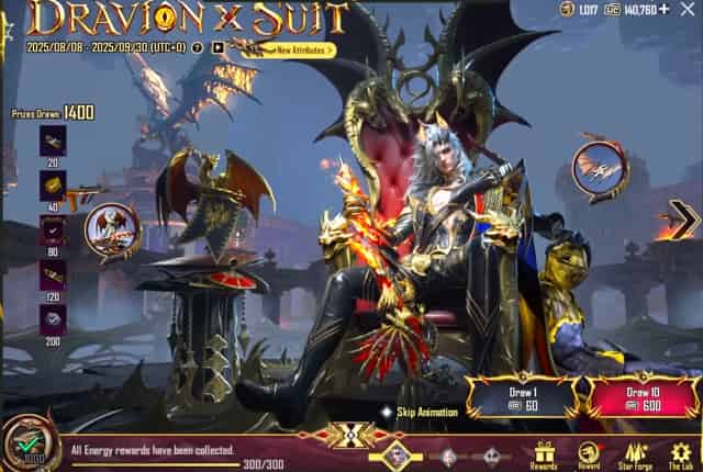 How to check PUBG Mobile Launches Dravion X-Suit: Wrath of the Sky Serpent, Limited Lucky Spin ID