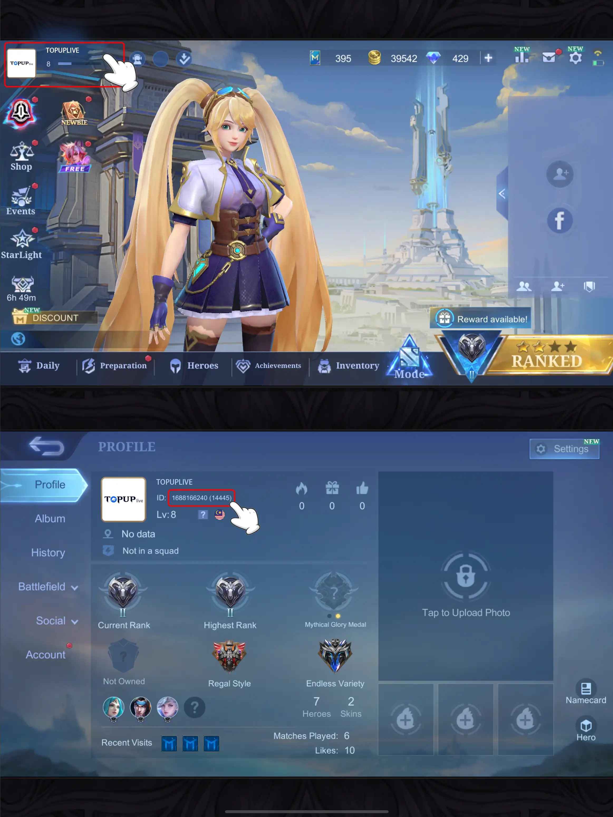 How to check Mobile Legends: Bang Bang ID