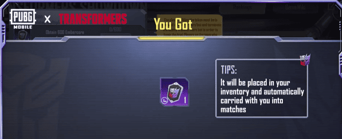 How to check PUBG MOBILE TRANSFORMERS Trial Is Here! ID