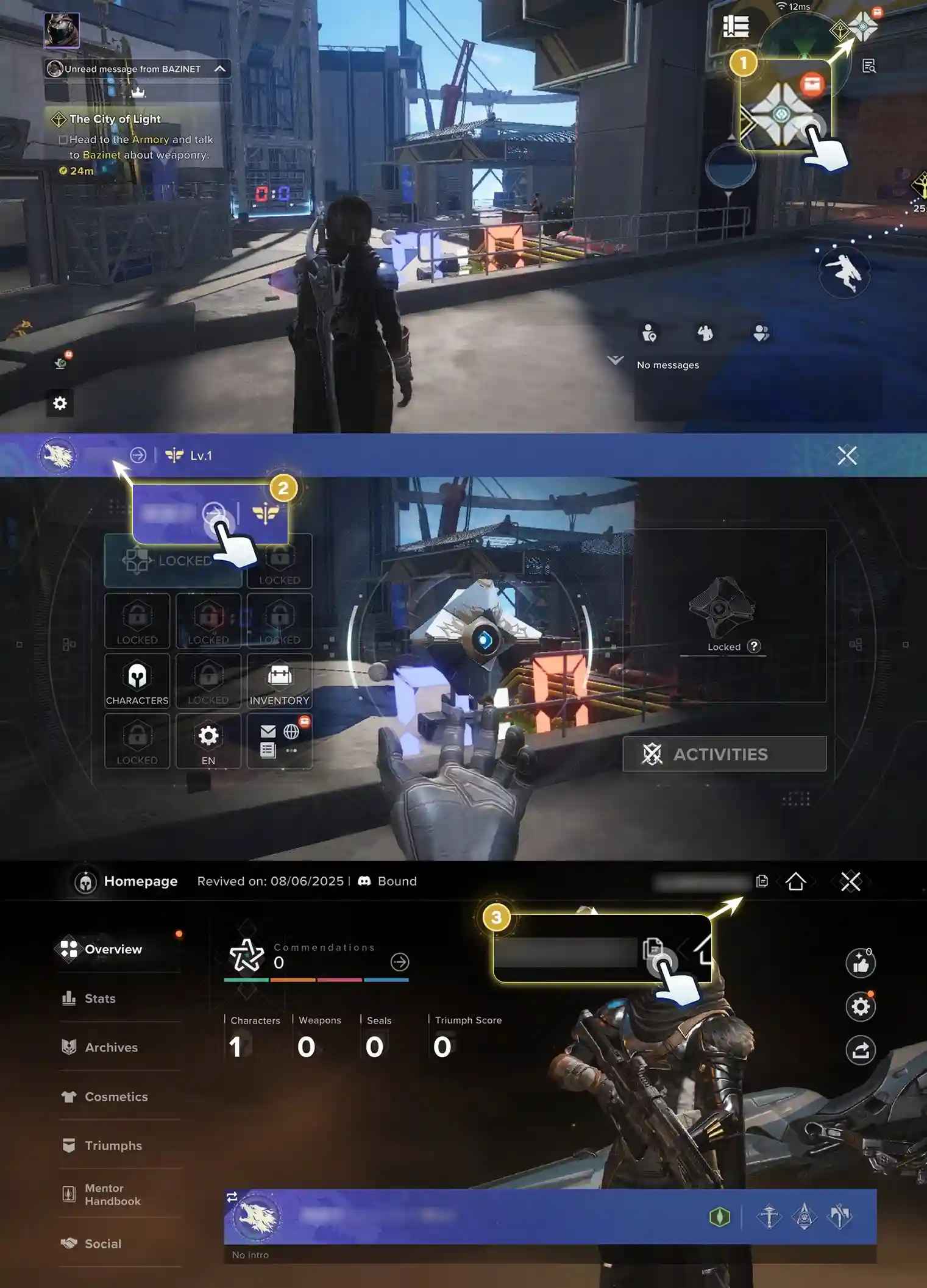 Cara menyemak ID Destiny: Rising.