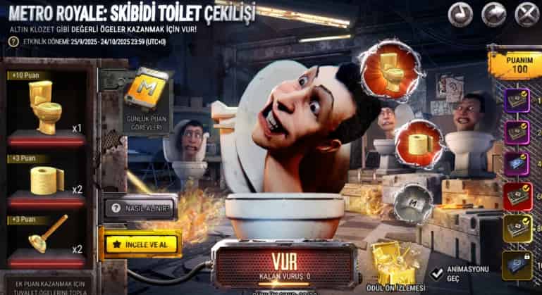 How to check PUBG MOBILE x Skibidi Toilet Collab LIVE! PvE Boss, Golden Plungers & Exclusive Rewards ID