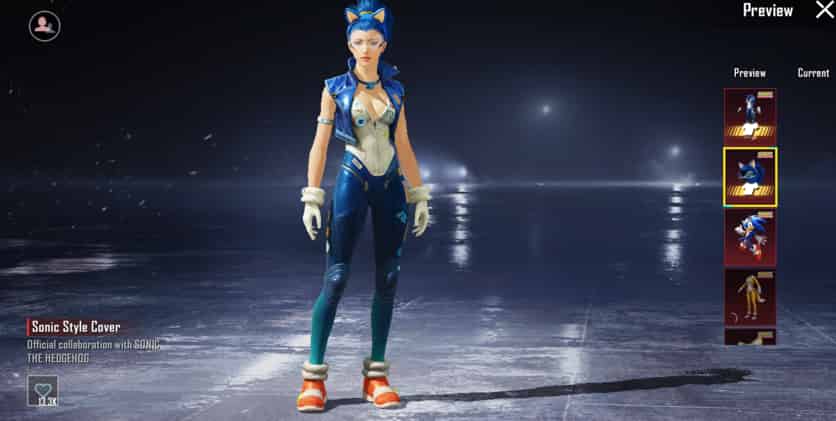 How to check PUBG Mobile x Sonic Collab: Speedster Buggy & Buddy Sets ID