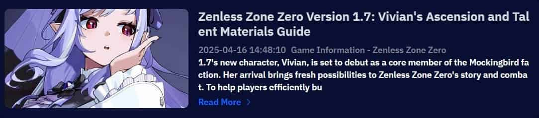 How to check Vivian New Skin in ZZZ 2.3 and Her Rerun Build ID
