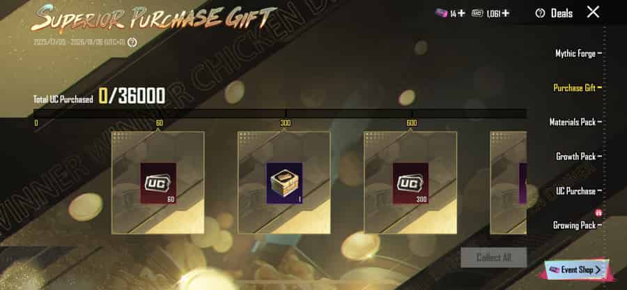 How to check PUBG Mobile UC Event: Purchase Gifts, Rebates & TOPUPlive Deals ID