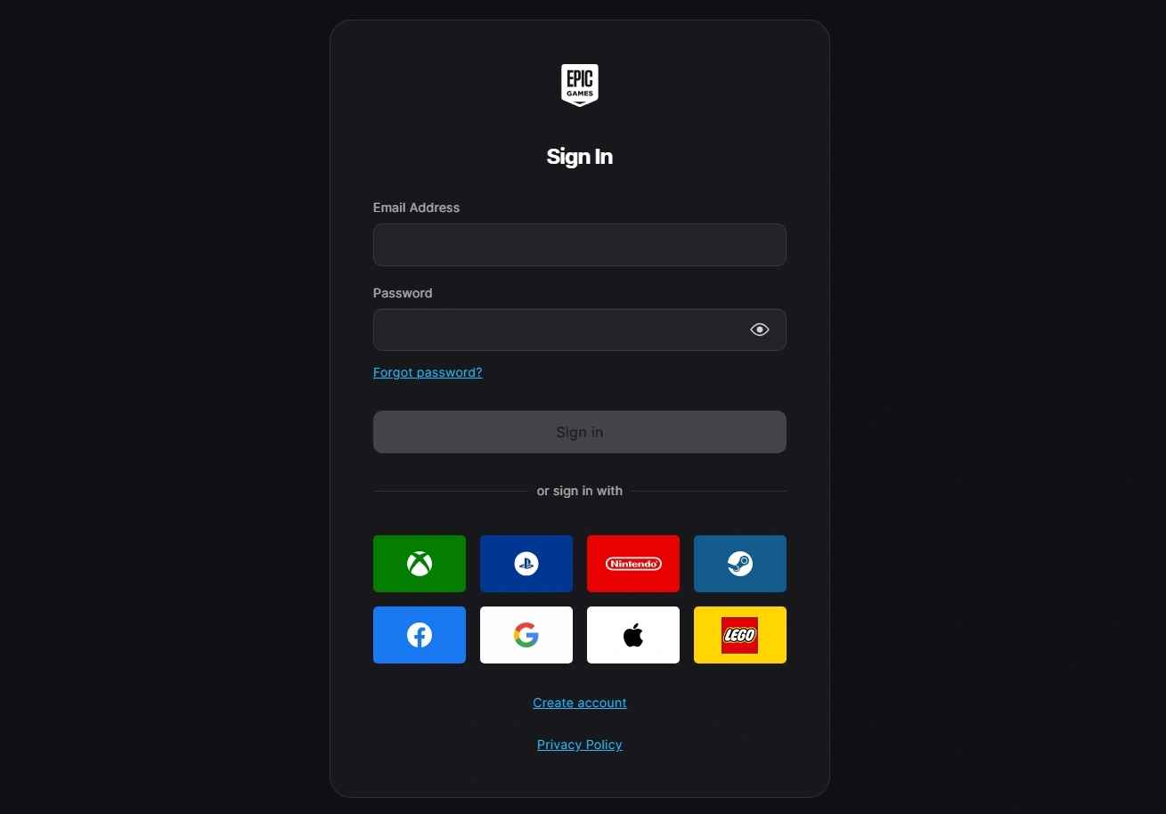 Login Screen Login Screen