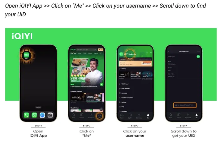 How to check iQIYI (Thailand) VIP ID