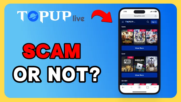 topuplive.com Reviews - Is TOPUPlive A Scam Or Legit Site?