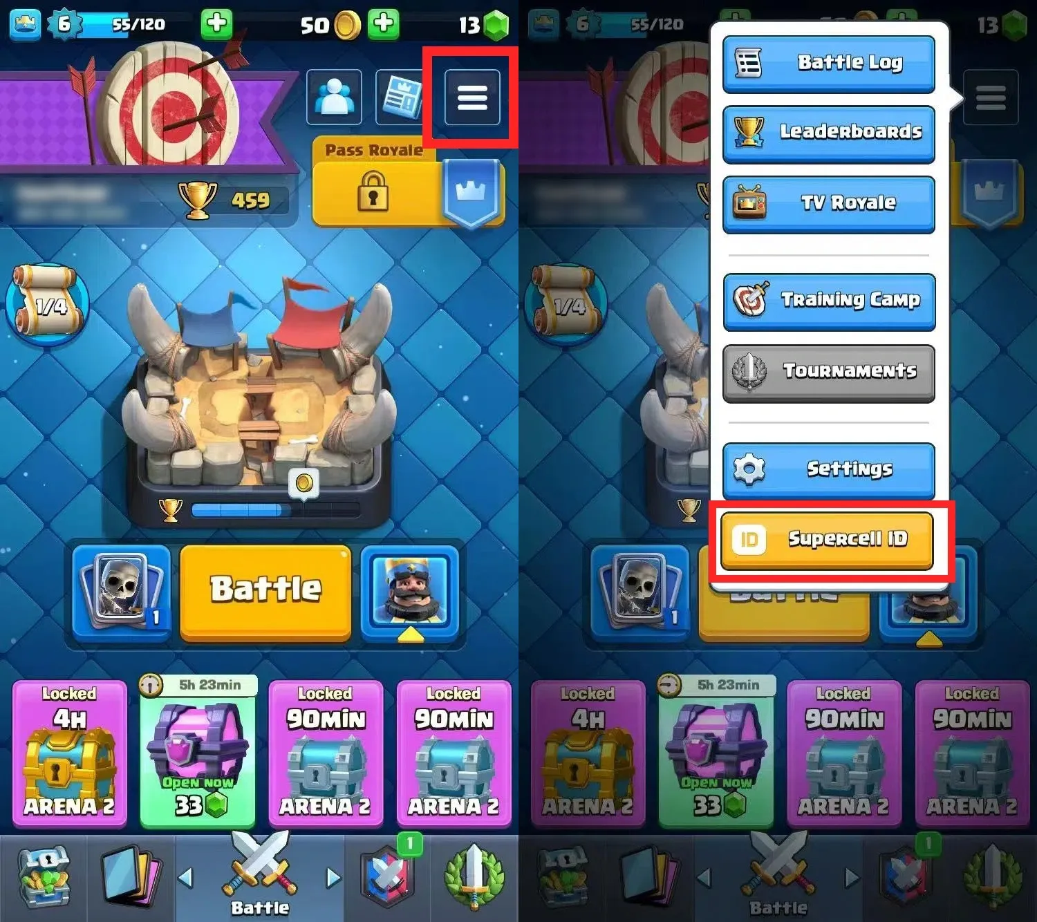 How to check Clash Royale ID